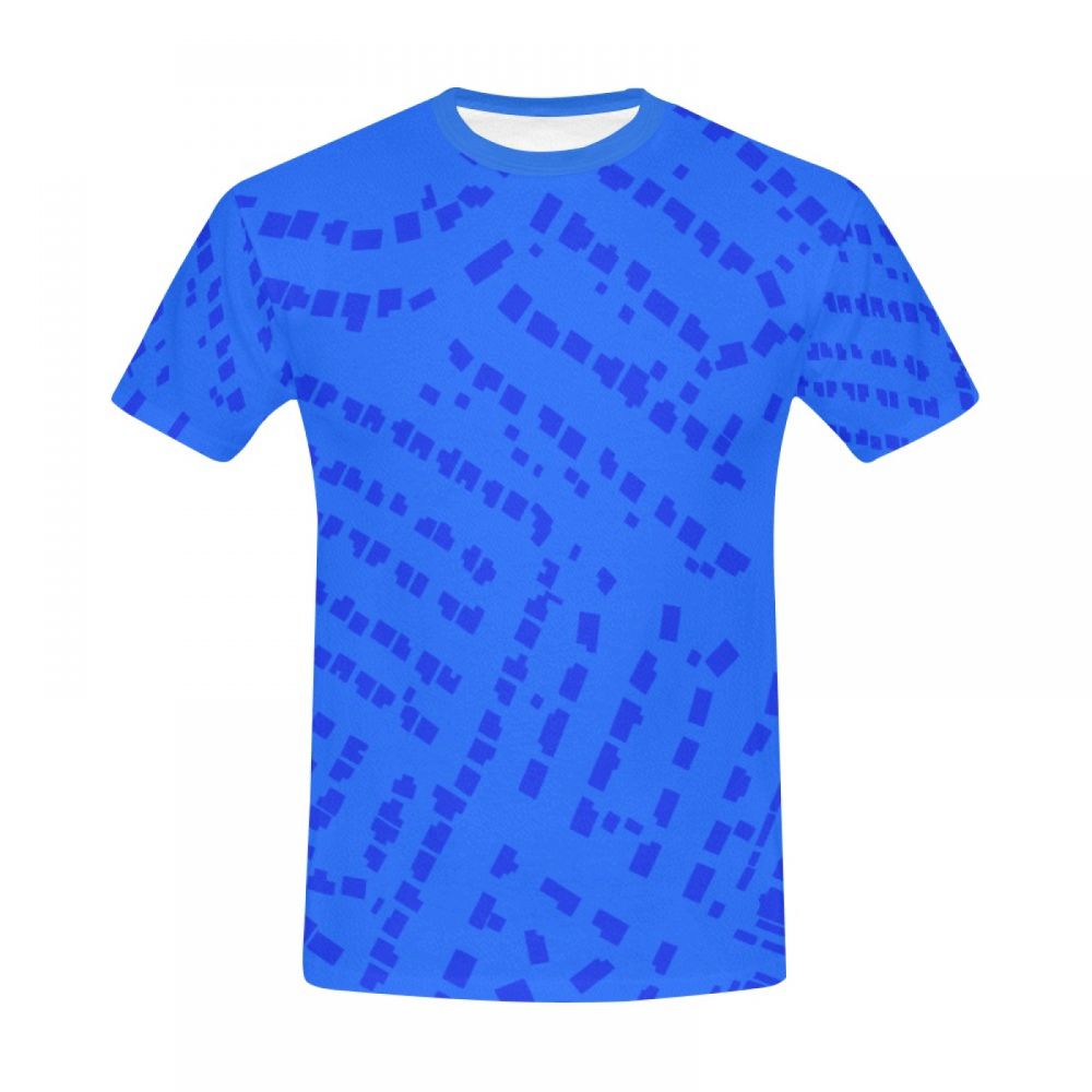 Camiseta Corta Arte Digital Puntos Azules Hombre