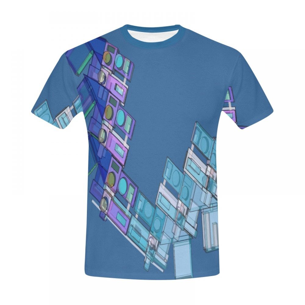 Camiseta Corta Modelado 3d Arte Geométrico Hombre