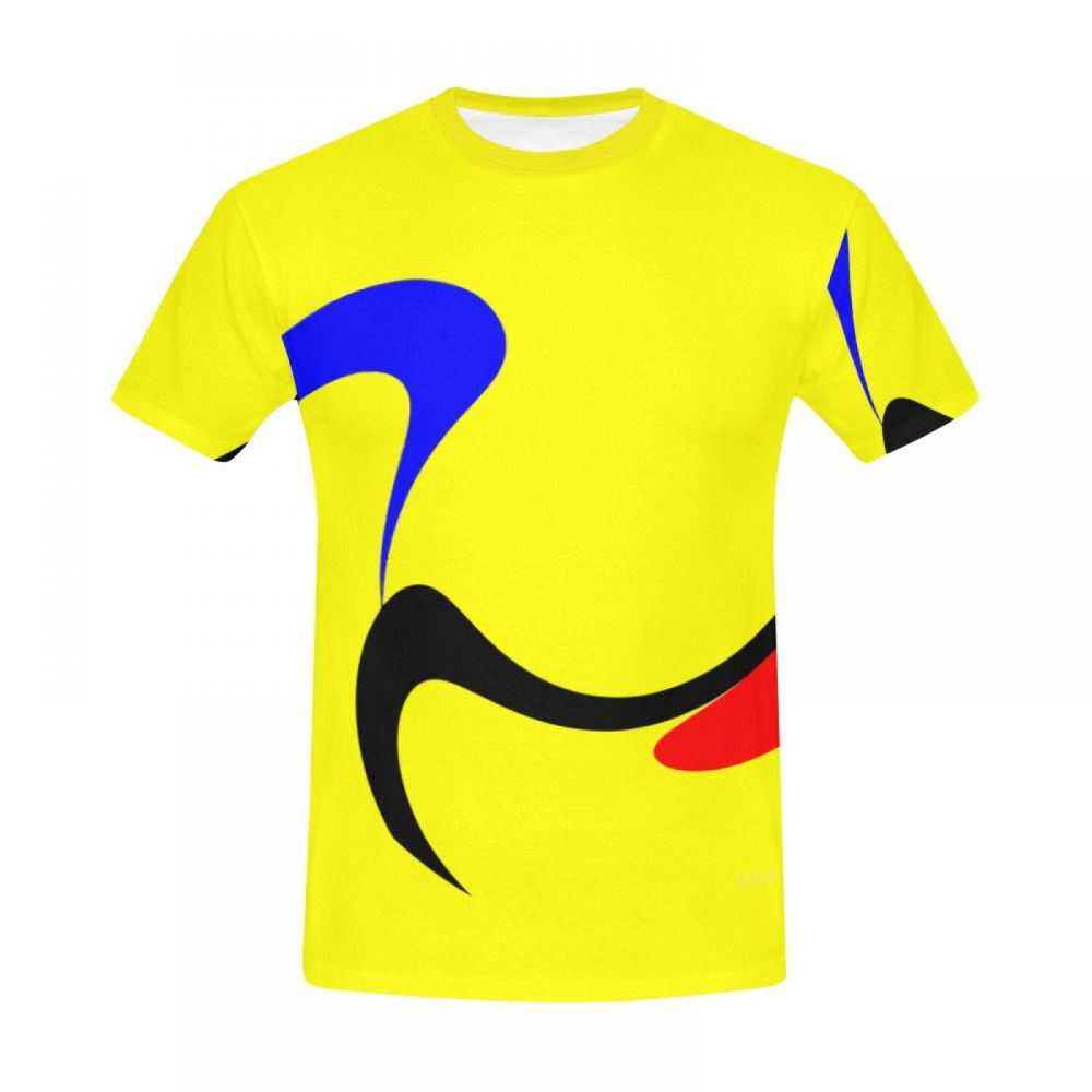 Camiseta Corta Arte Digital Amarillo Hombre