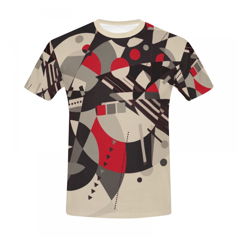 Camiseta Corta Papiro De Arte Geométrico Hombre