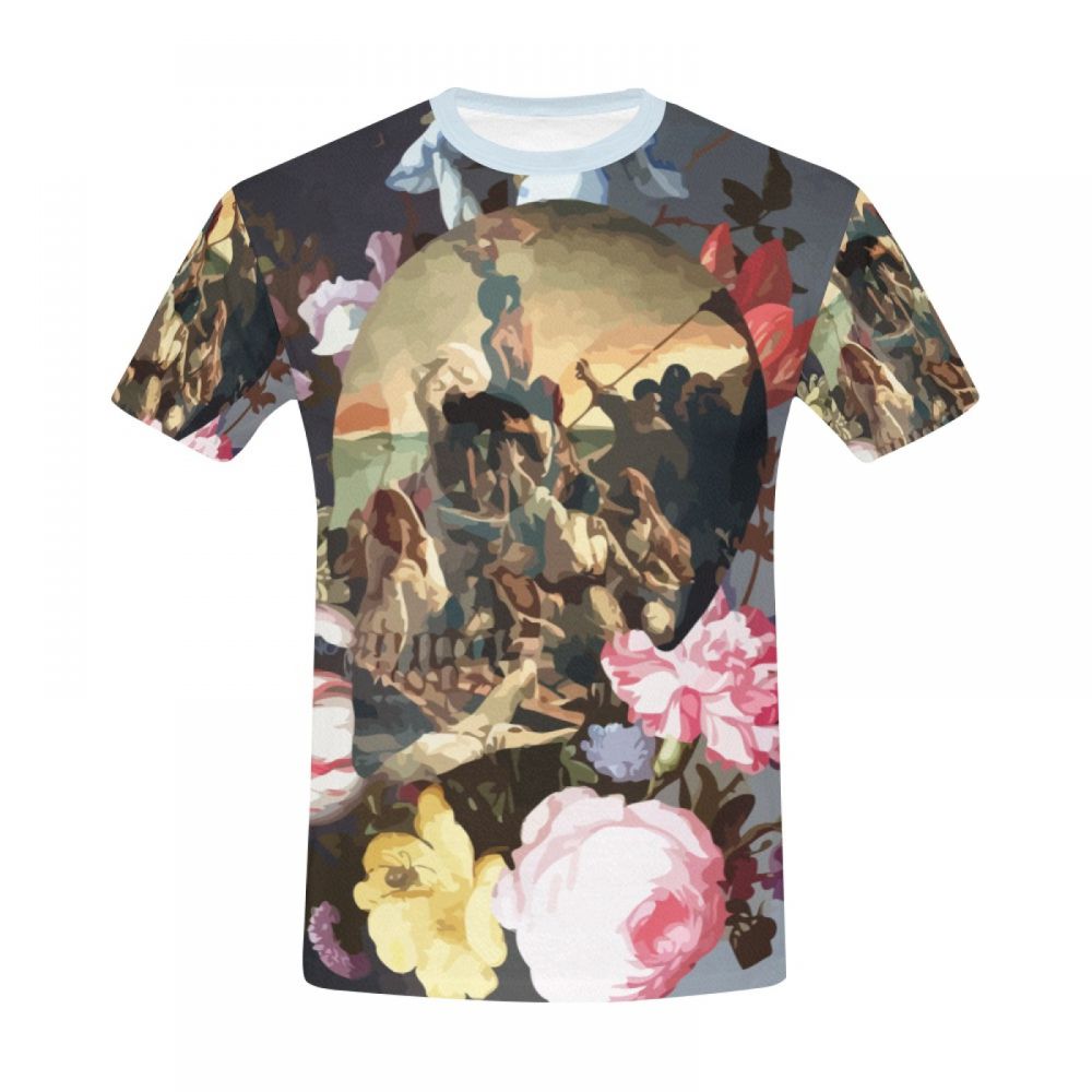 Camiseta Corta Arte Surrealismo Renacimiento Guerra Hombre