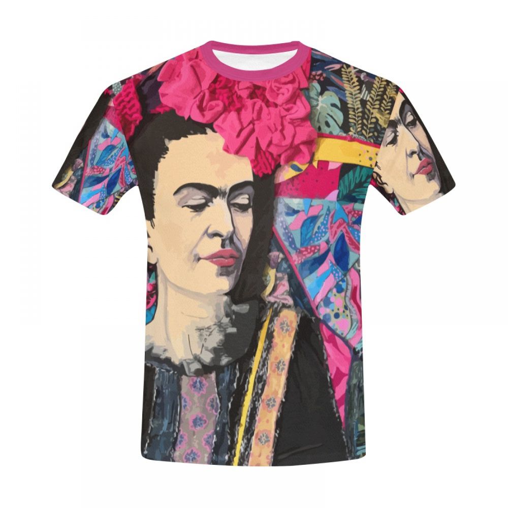 Camiseta Corta Arte De Personajes Frida Kahlo Hombre