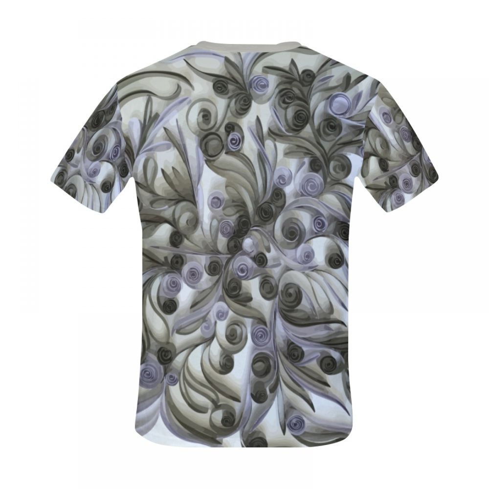 Camiseta Corta Pluma De Pavo Real De Arte Tridimensional Hombre