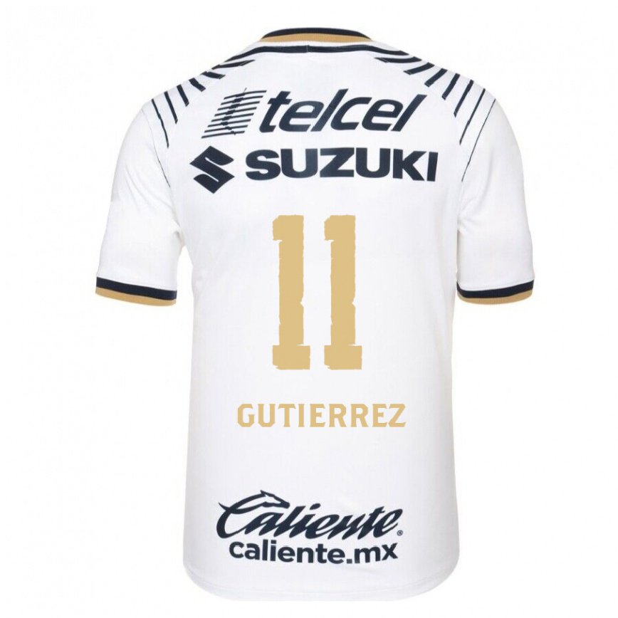 Hombre Fútbol Camiseta Carlos Gutierrez #11 Mezclilla Blanca 1ª 2022/23