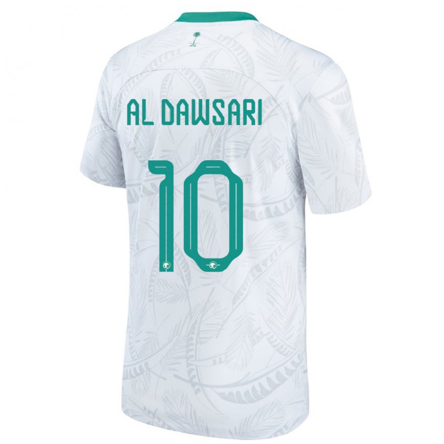 Niño Camiseta Arabia Saudita Salem Al Dawsari #10 Blanco 1ª Equipación 22-24
