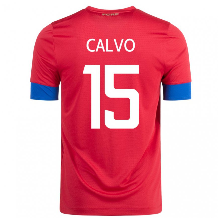 Niño Camiseta Costa Rica Francisco Calvo #15 Rojo 1ª Equipación 22-24