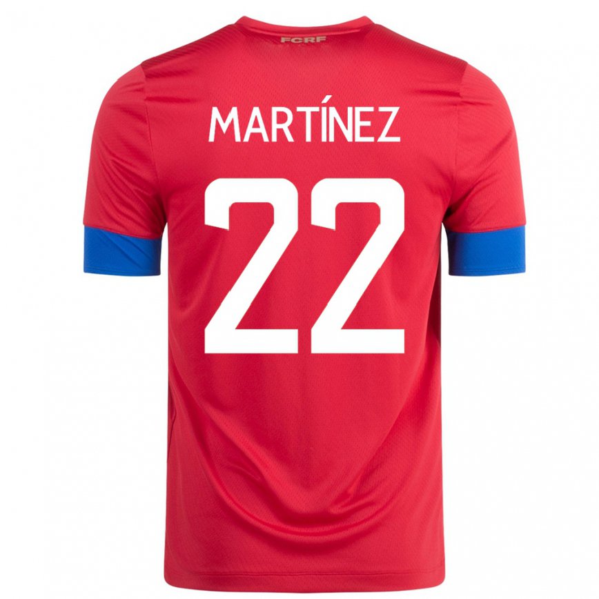 Niño Camiseta Costa Rica Carlos Martinez #22 Rojo 1ª Equipación 22-24