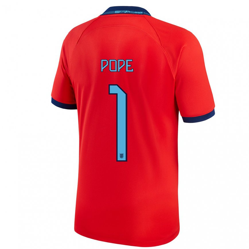Niño Camiseta Inglaterra Nick Pope #1 Rojo 2ª Equipación 22-24