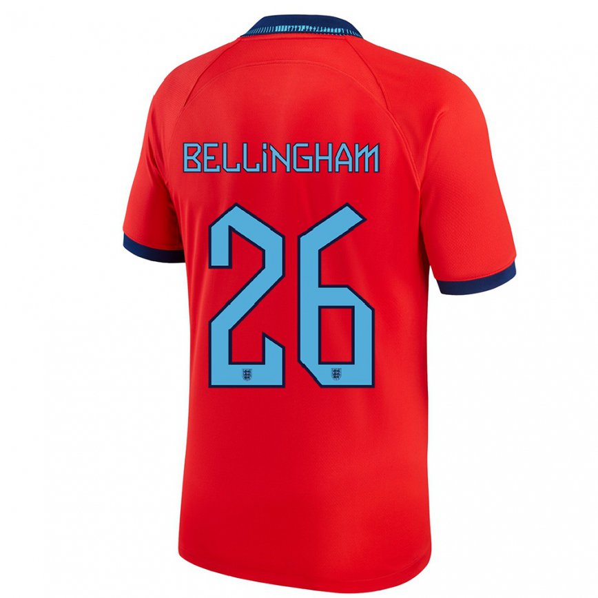 Niño Camiseta Inglaterra Jude Bellingham #26 Rojo 2ª Equipación 22-24