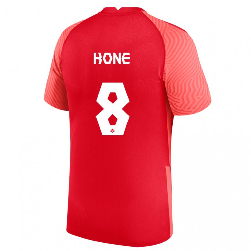 Hombre Camiseta Canadá Ismael Kone #8 Rojo 1ª Equipación 22-24