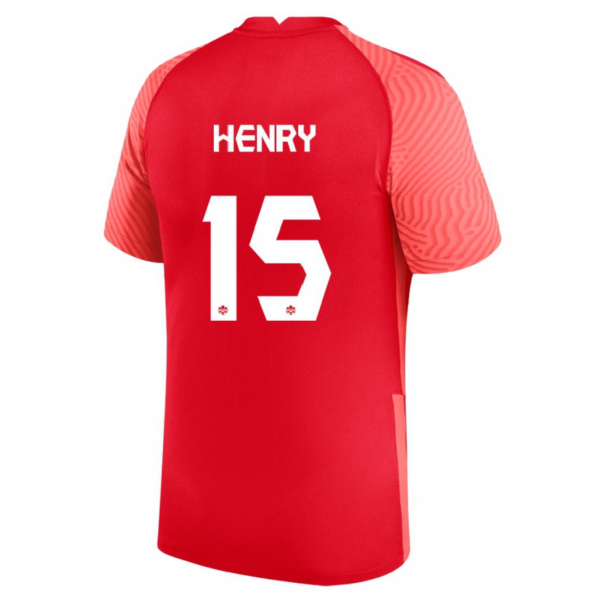 Hombre Camiseta Canadá Doneil Henry #15 Rojo 1ª Equipación 22-24