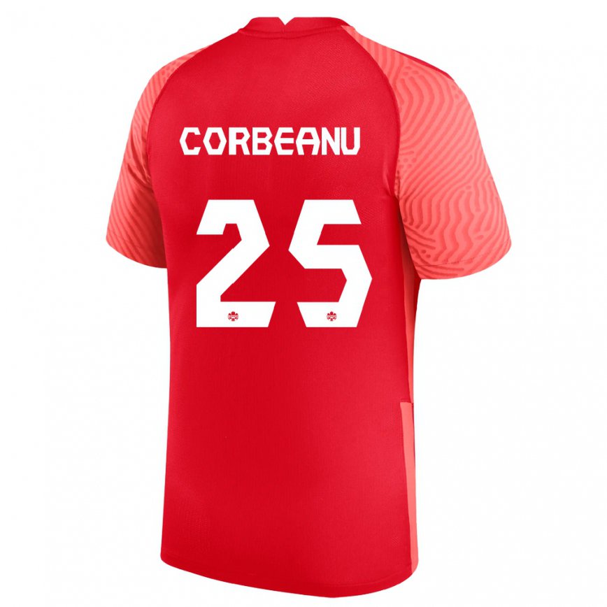 Hombre Camiseta Canadá Theo Corbeanu #25 Rojo 1ª Equipación 22-24