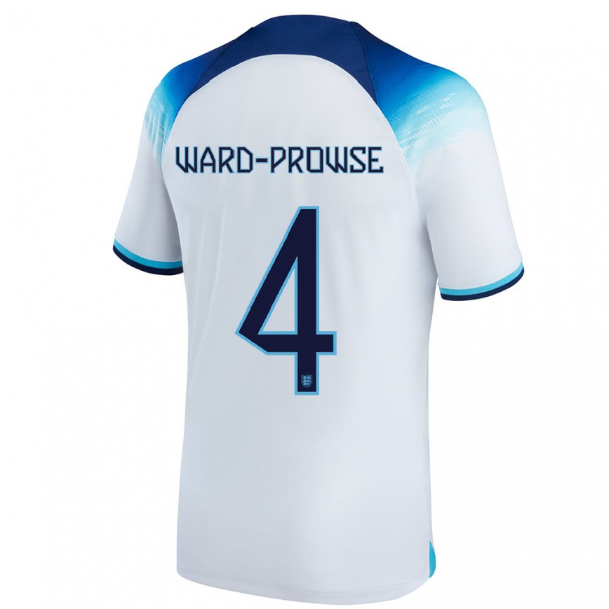 Hombre Camiseta Inglaterra James Ward-prowse #4 Blanco Azul 1ª Equipación 22-24