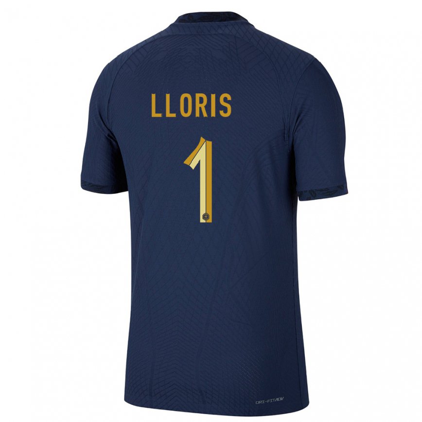 Hombre Camiseta Francia Hugo Lloris #1 Azul Marino 1ª Equipación 22-24