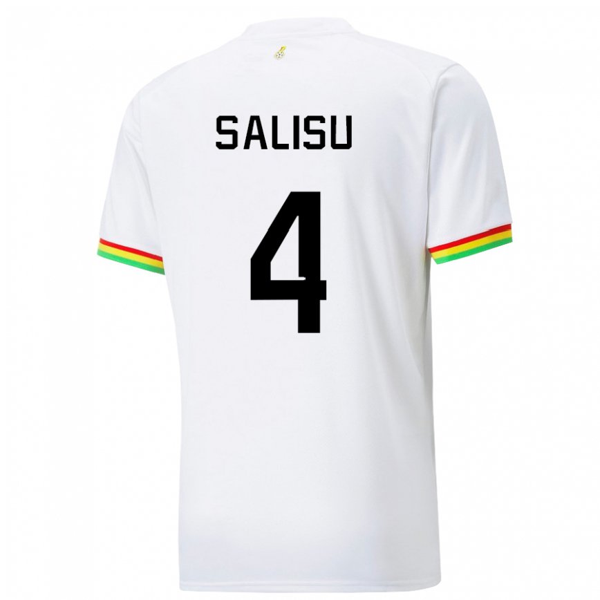 Hombre Camiseta Ghana Mohammed Salisu #4 Blanco 1ª Equipación 22-24