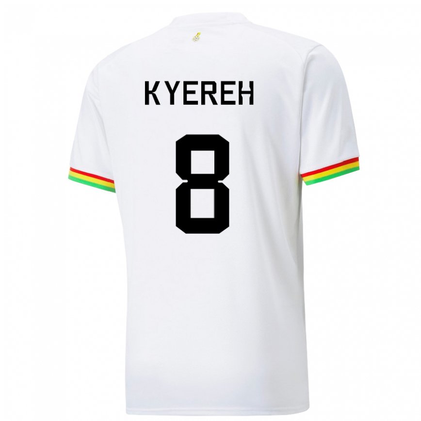 Hombre Camiseta Ghana Daniel-kofi Kyereh #8 Blanco 1ª Equipación 22-24