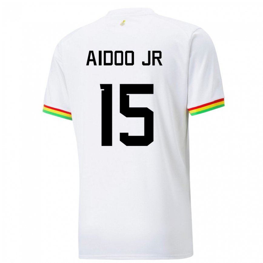 Hombre Camiseta Ghana Joseph Aidoo #15 Blanco 1ª Equipación 22-24