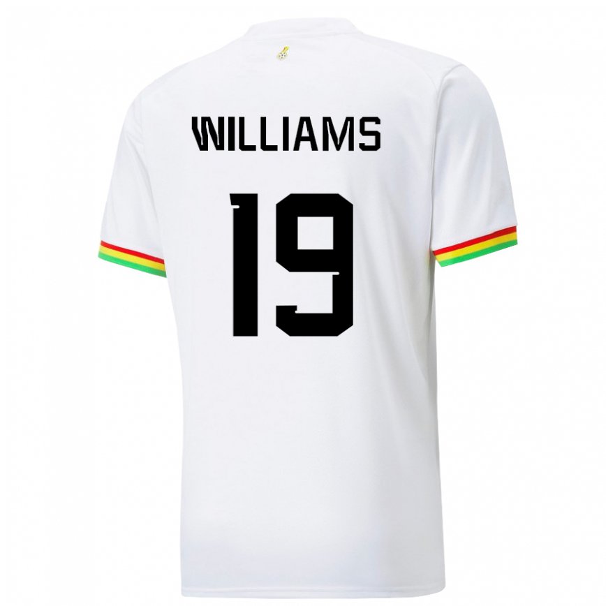 Hombre Camiseta Ghana Inaki Williams #19 Blanco 1ª Equipación 22-24