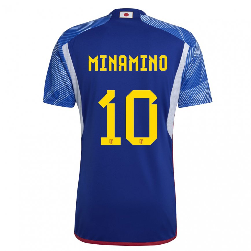 Hombre Camiseta Japón Takumi Minamino #10 Azul Real 1ª Equipación 22-24