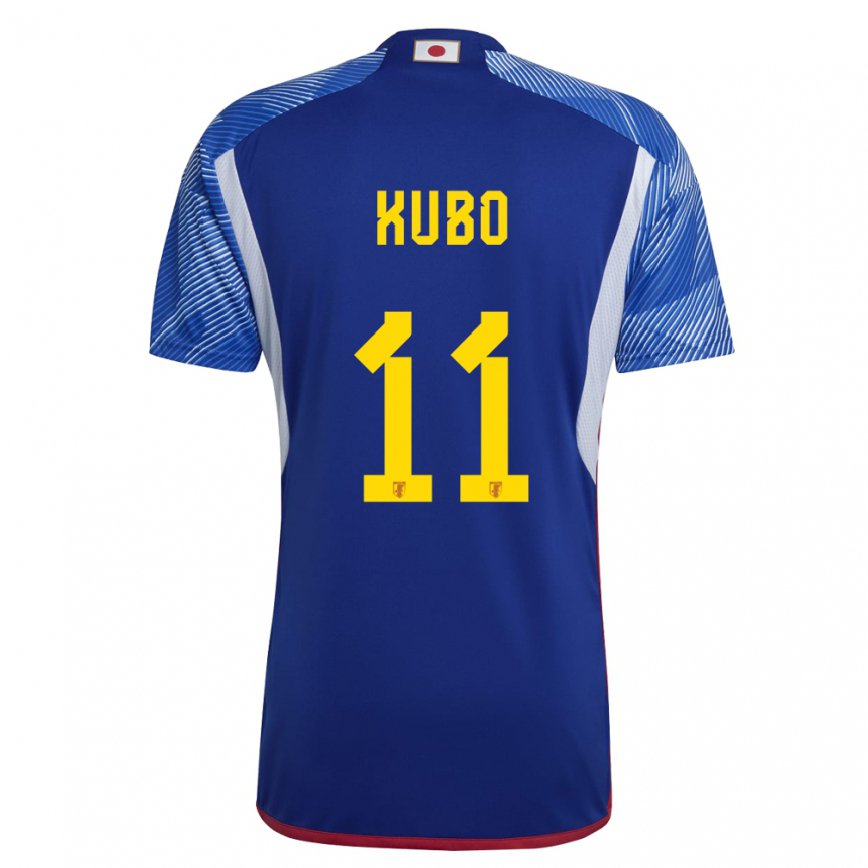 Hombre Camiseta Japón Takefusa Kubo #11 Azul Real 1ª Equipación 22-24