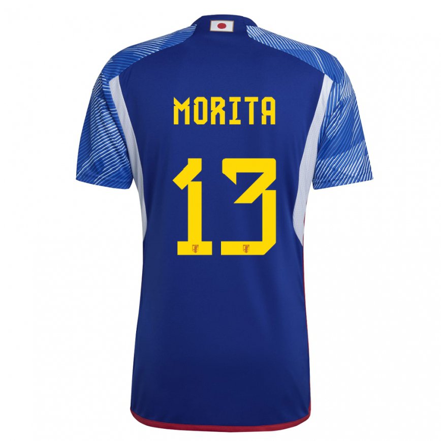 Hombre Camiseta Japón Hidemasa Morita #13 Azul Real 1ª Equipación 22-24