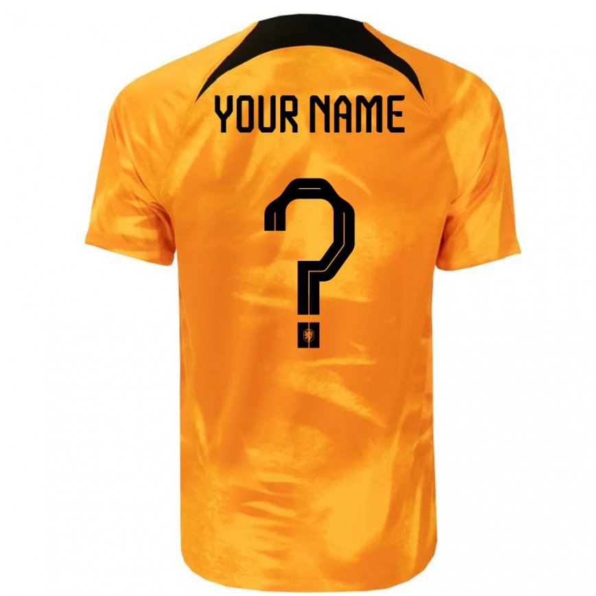 Hombre Camiseta Países Bajos Su Nombre #0 Rojo 1ª Equipación 22-24