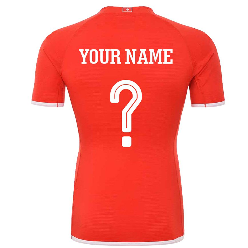Hombre Camiseta Túnez Su Nombre #0 Rojo 1ª Equipación 22-24