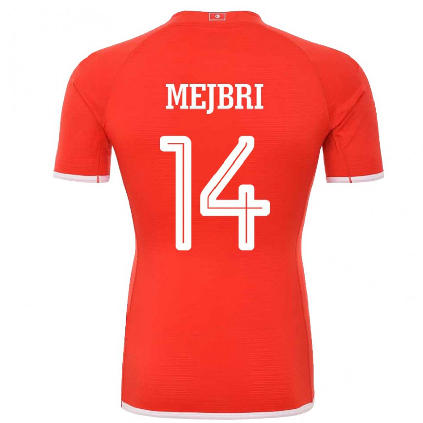 Hombre Camiseta Túnez Hannibal Mejbri #14 Rojo 1ª Equipación 22-24
