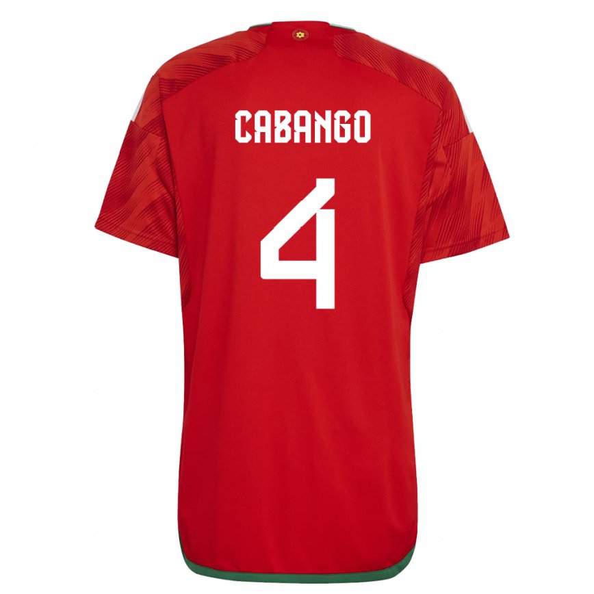 Hombre Camiseta Gales Ben Cabango #4 Rojo 1ª Equipación 22-24