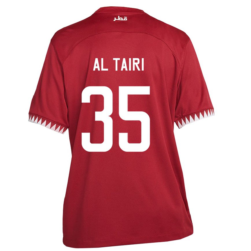 Hombre Camiseta Catar Osamah Al Tairi #35 Granate 1ª Equipación 22-24