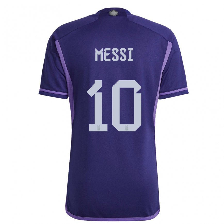 Hombre Camiseta Argentina Lionel Messi #10 Morado 2ª Equipación 22-24