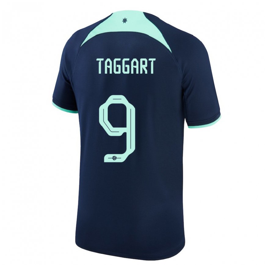 Hombre Camiseta Australia Adam Taggart #9 Azul Oscuro 2ª Equipación 22-24