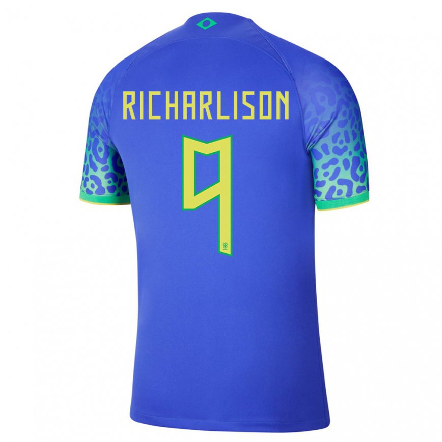 Hombre Camiseta Brasil Richarlison #9 Azul 2ª Equipación 22-24
