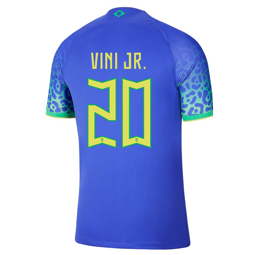 Hombre Camiseta Brasil Vinicius Junior #20 Azul 2ª Equipación 22-24