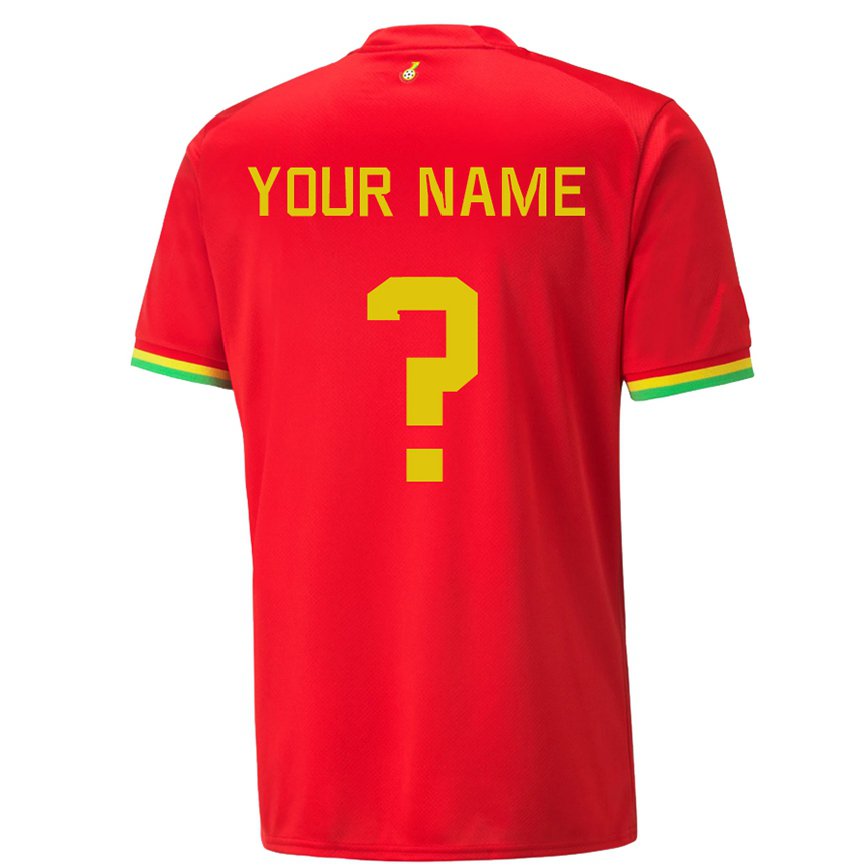 Hombre Camiseta Ghana Su Nombre #0 Rojo 2ª Equipación 22-24