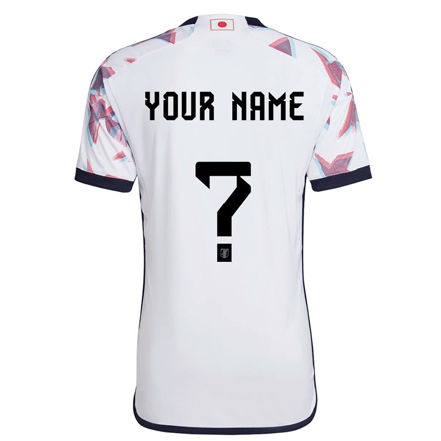 Hombre Camiseta Japón Su Nombre #0 Blanco 2ª Equipación 22-24