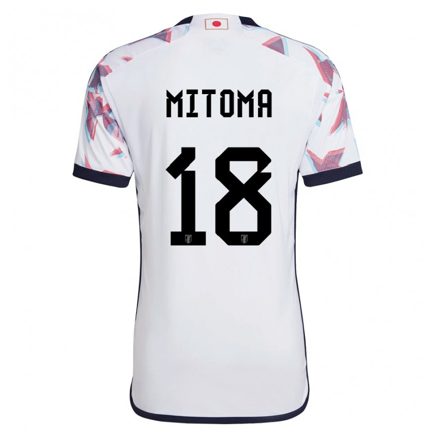 Hombre Camiseta Japón Kaoru Mitoma #18 Blanco 2ª Equipación 22-24
