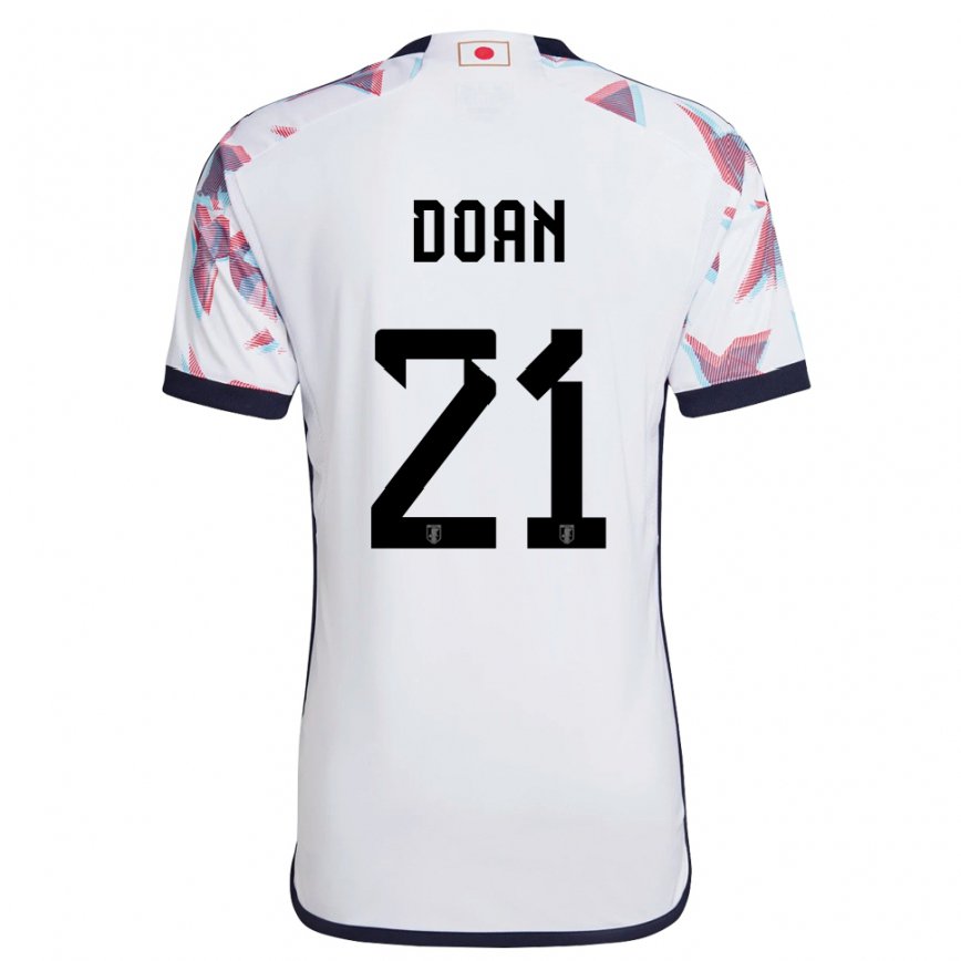 Hombre Camiseta Japón Ritsu Doan #21 Blanco 2ª Equipación 22-24