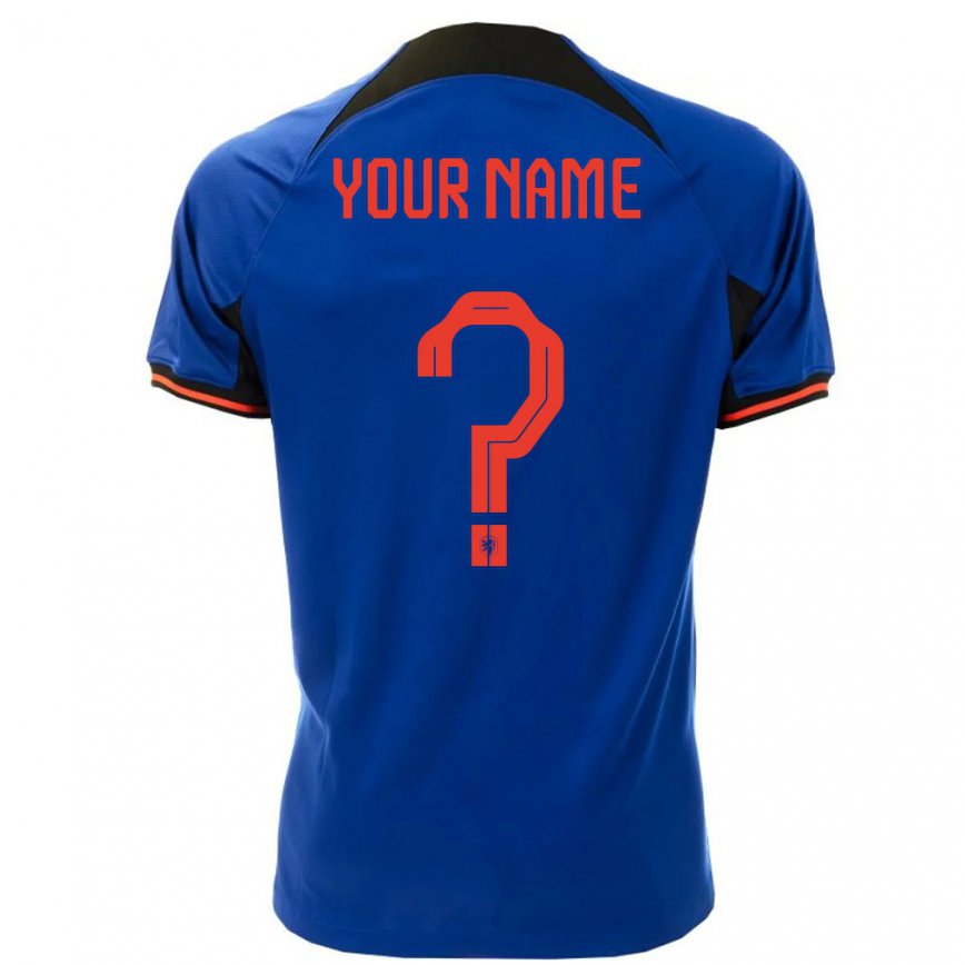 Hombre Camiseta Países Bajos Su Nombre #0 Blanco 2ª Equipación 22-24