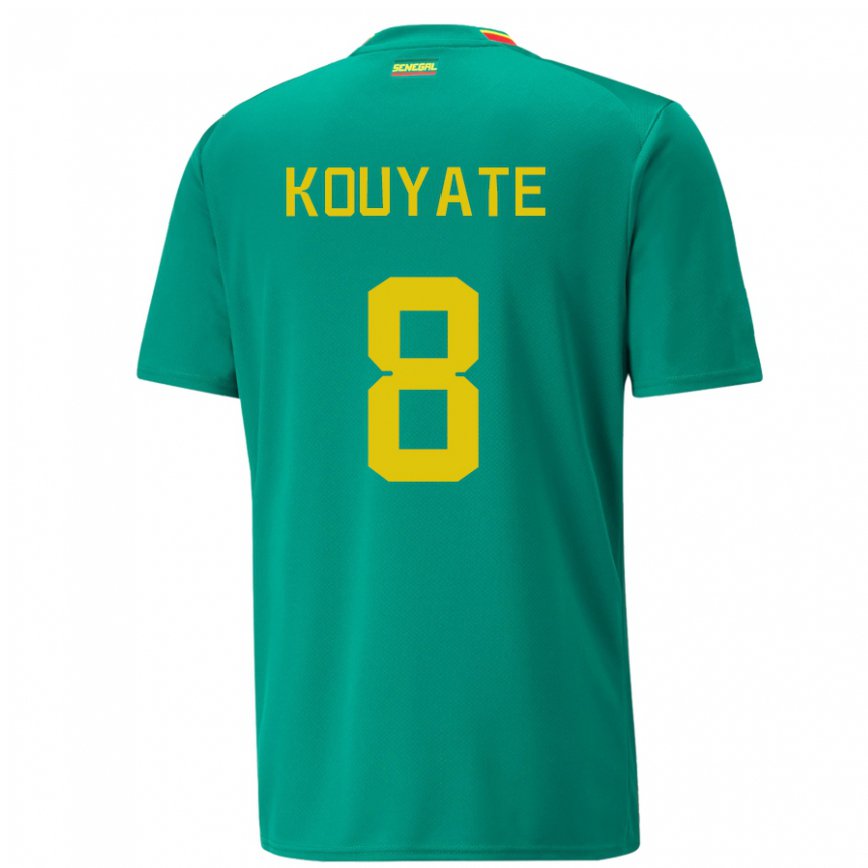 Hombre Camiseta Senegal Cheikhou Kouyate #8 Verde 2ª Equipación 22-24