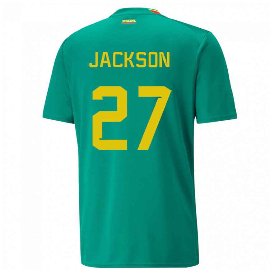 Hombre Camiseta Senegal Nicolas Jackson #27 Verde 2ª Equipación 22-24