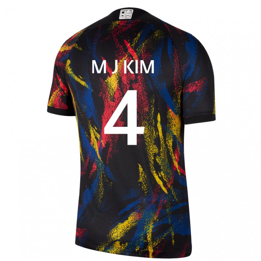 Hombre Camiseta Corea Del Sur Min-jae Kim #4 Multicolores 2ª Equipación 22-24