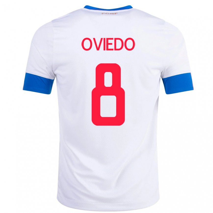 Hombre Camiseta Costa Rica Bryan Oviedo #8 Blanco 2ª Equipación 22-24