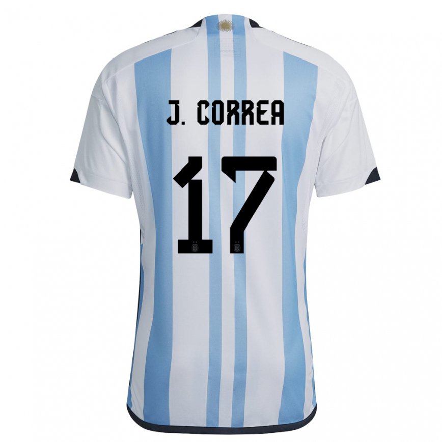Mujer Camiseta Argentina Joaquin Correa #17 Blanco Cielo Azul 1ª Equipación 22-24