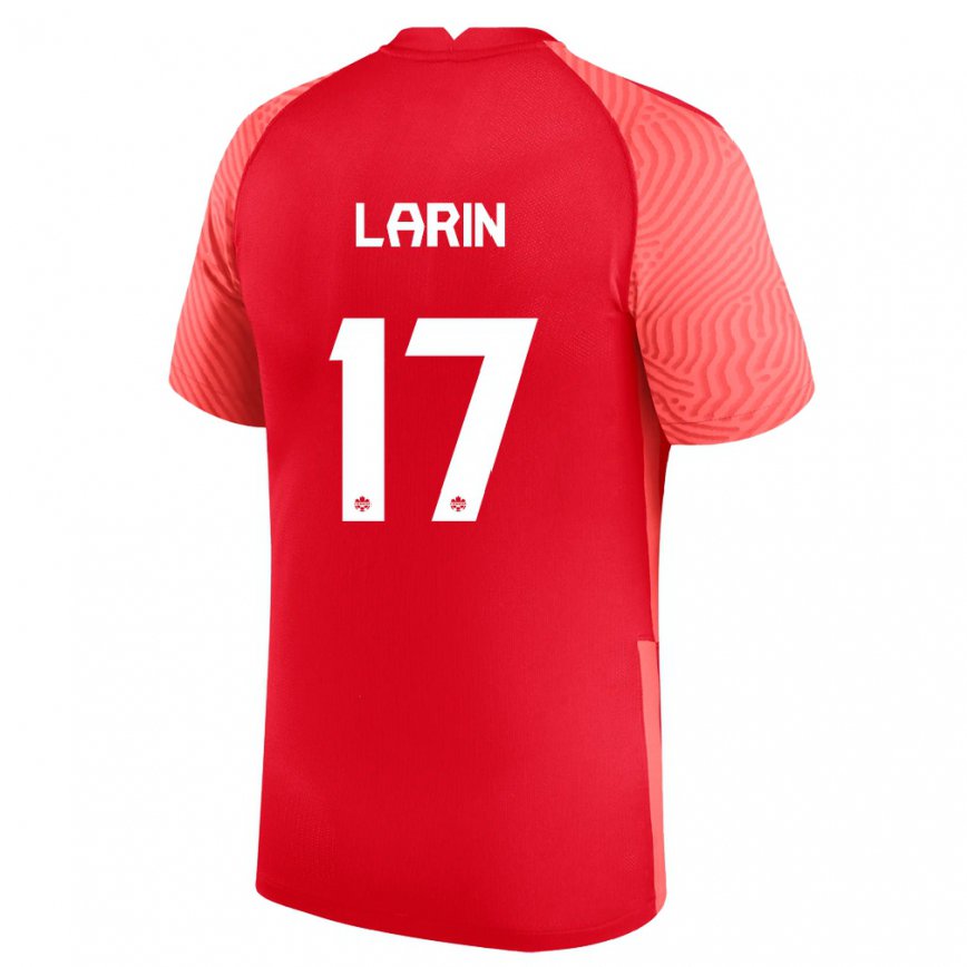 Mujer Camiseta Canadá Cyle Larin #17 Rojo 1ª Equipación 22-24