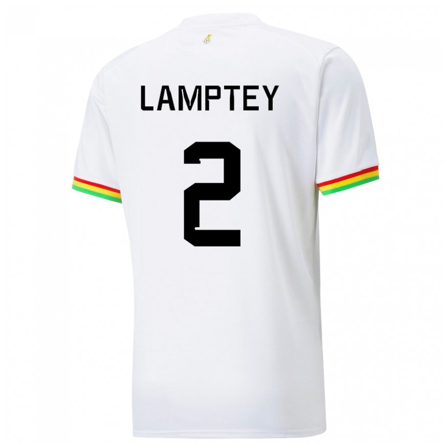 Mujer Camiseta Ghana Tariq Lamptey #2 Blanco 1ª Equipación 22-24