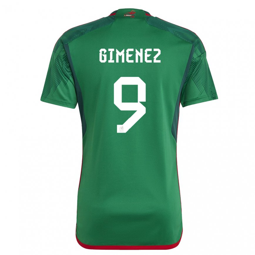 Mujer Camiseta México Santiago Gimenez #9 Verde 1ª Equipación 22-24