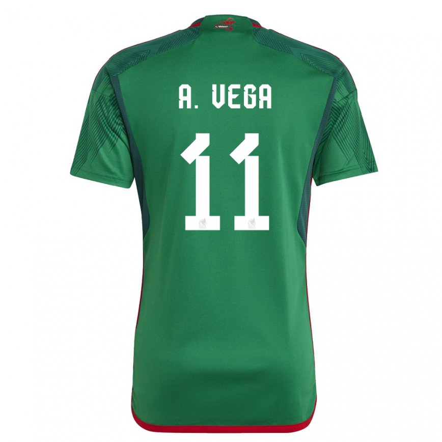Mujer Camiseta México Alexis Vega #11 Verde 1ª Equipación 22-24