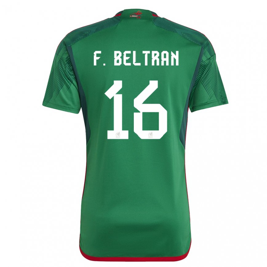 Mujer Camiseta México Fernando Beltran #16 Verde 1ª Equipación 22-24