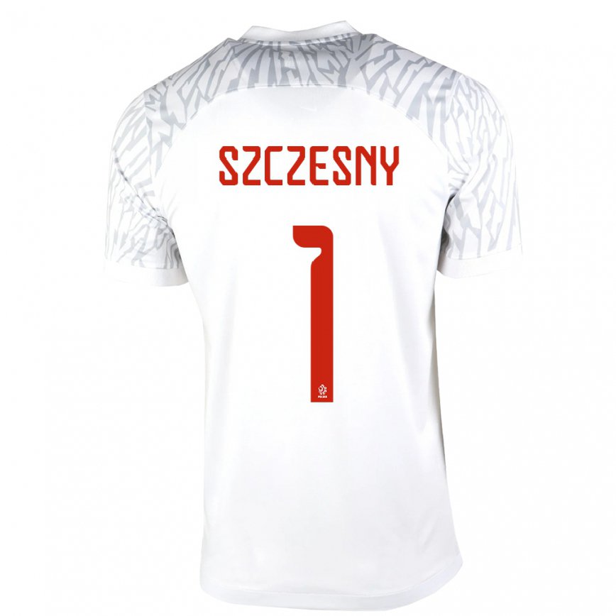 Mujer Camiseta Polonia Wojciech Szczesny #1 Blanco 1ª Equipación 22-24